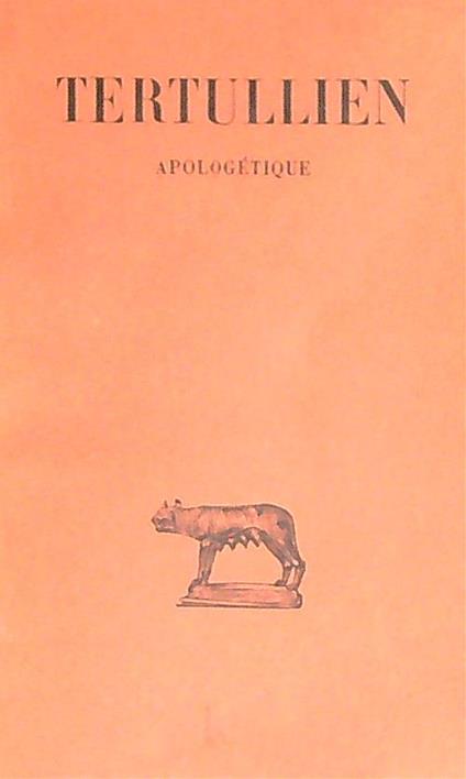 Apologetique  - Tertullien  - copertina