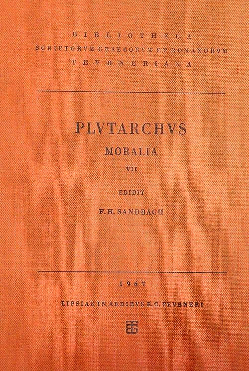 Plutarchus Moralia VII - f.h. Sandbach - copertina