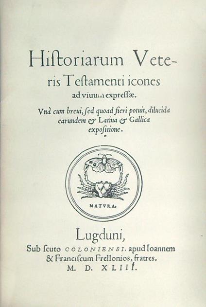 Icone delle storie dell'Antico Testamento di Hans Holbein il Giovane  - Monica Centanni - copertina