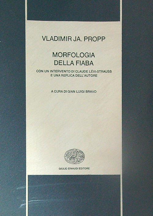 Morfologia della fiaba - Vladimir Ja. Propp - copertina