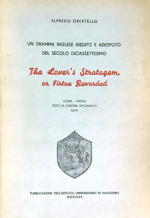 Un dramma inglese inedito e adespoto del secolo diciassettesimo - Alfredo Obertello - copertina
