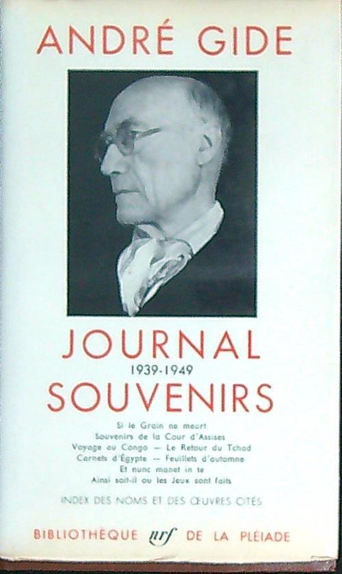 Journal 1939-1949. Souvenirs - Andre Gide' - copertina