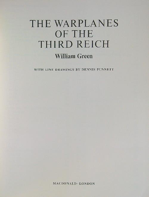 Warplanes of the Third Reich - William Green - copertina