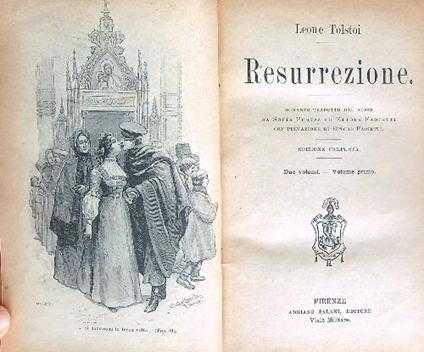 Resurrezione. Due tomi in un unico volume - Leone Tolstoi - copertina