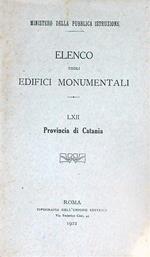 Elenco degli edifici monumentali. Provincia di Catania