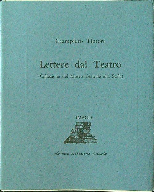 Lettere dal Teatro - Giampiero Tintori - copertina