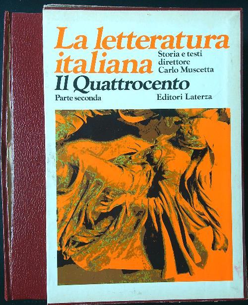 La letteratura italiana 3: il Quattrocento parte II - Carlo Muscetta - copertina