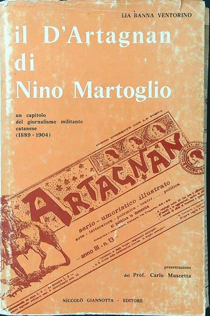 Il D'Artagnan di Nino Martoglio - Lia Banna Ventorino - copertina