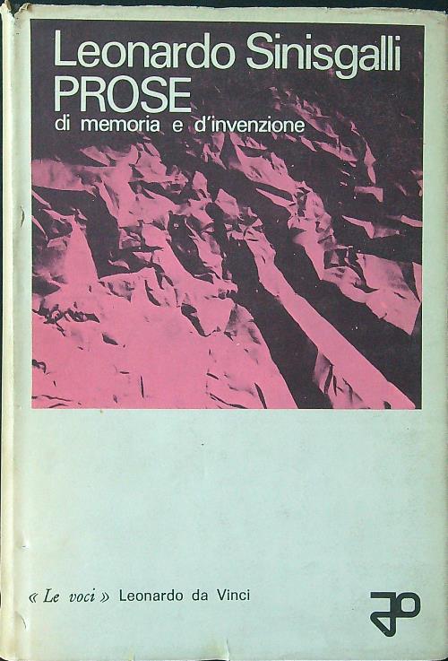 Prose di memoria e d'invenzione - Leonardo Sinisgalli - copertina