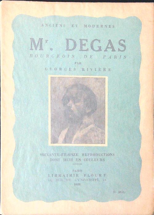 Edgar Degas bourgeois de Paris - Georges Riviere - copertina