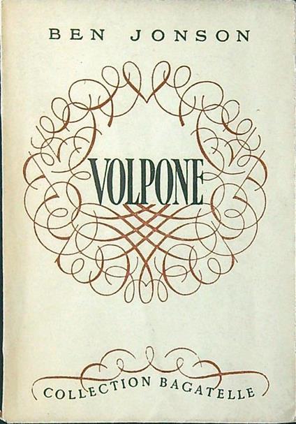 Volpone - Ben Jonson - copertina