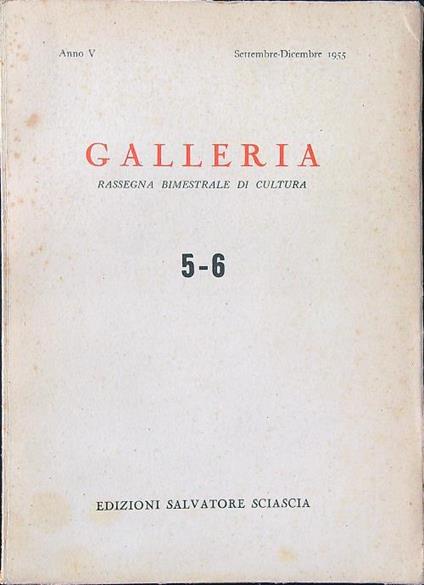 Galleria n. 5-6/settembre-dicembre 1955 - copertina
