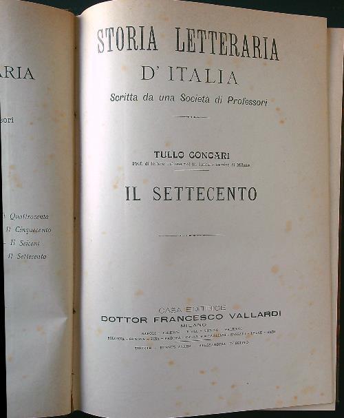 Il Settecento - Tullio Concari - copertina