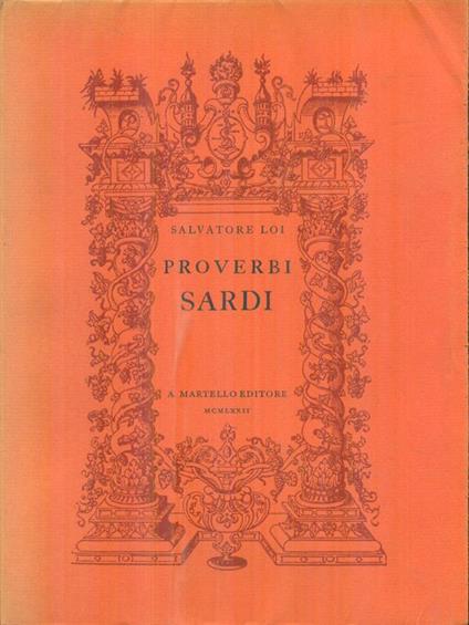 Proverbi sardi - Salvatore Loi - copertina