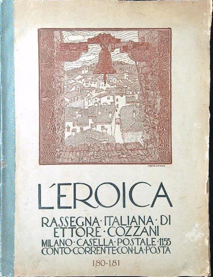 L' Eroica n. 180-181/agosto-settembre 1933 - Ettore Cozzani - copertina