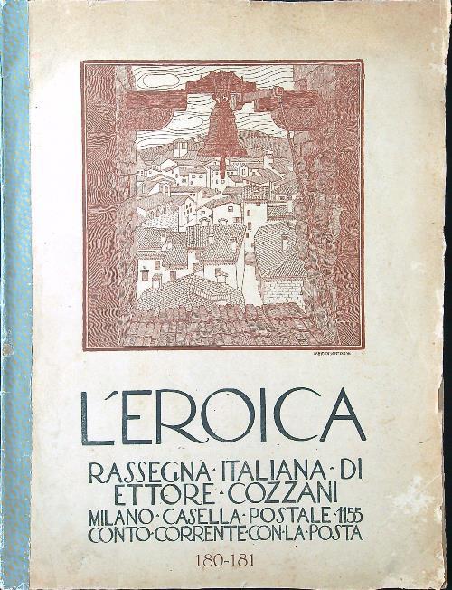 L' Eroica n. 180-181/agosto-settembre 1933 - Ettore Cozzani - copertina