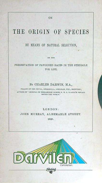On the Origin of Species by Means of Natural Selection - Charles Darwin - copertina
