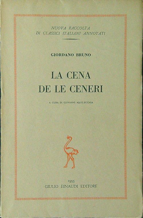 La cena de le ceneri - Giordano Bruno - copertina