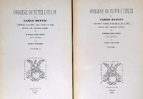 Origine di tutti i culti. 2vv - Carlo Dupuis - copertina