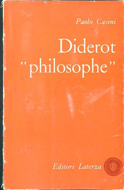 Diderot 'philosophè - Paolo Casini - copertina
