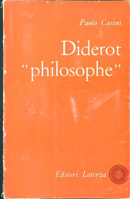 Diderot 'philosophè - Paolo Casini - copertina