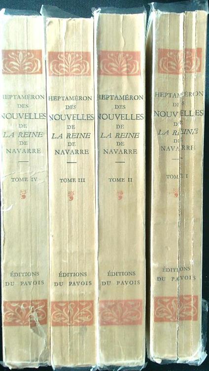 Heptameron des Nouvelles de la Reine de Navarre 4 tomes - copertina
