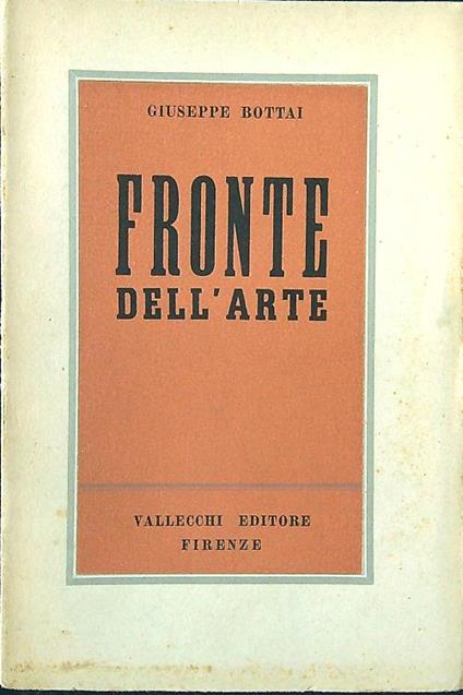 Fronte dell'arte - Giuseppe Bottai - copertina