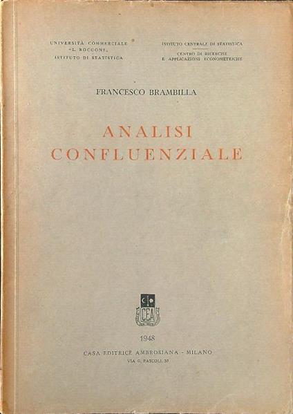 Analisi confluenziale - Francesco Brambilla - copertina