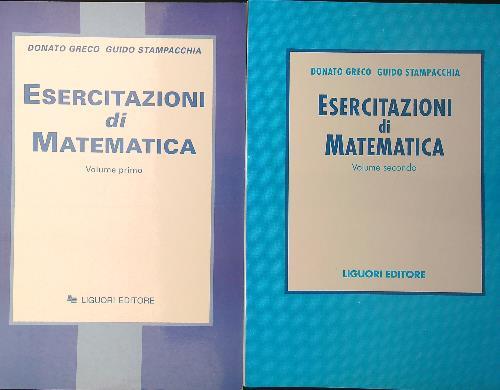 Esercitazioni di matematica 2 voll. - Greco - copertina