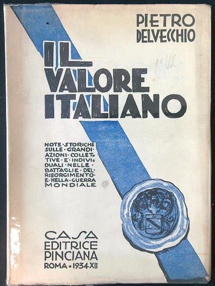 Il valore italiano vol. I - Pietro Delvecchio - copertina