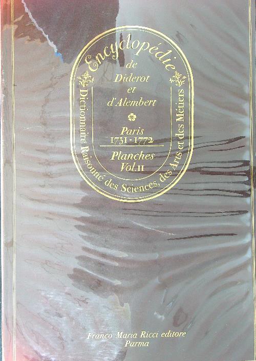 Encyclopedie de Diderot et d'Alembert Paris 1751 - 1772 Planches Vol II - copertina