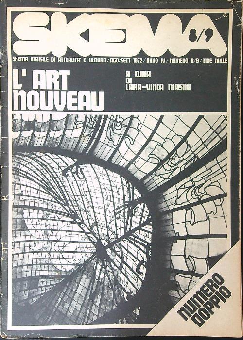 Skema Ago/Sett 1972/Anno IV/Numero 8/9 - Lara-Vinca Masini - copertina