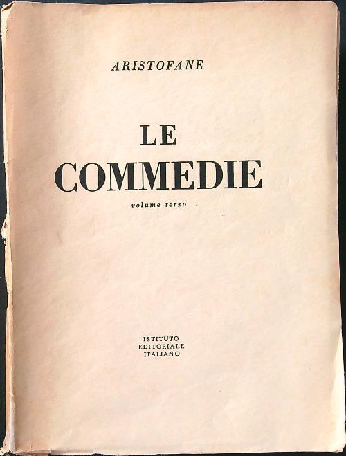 Le commedie vol. III - Aristofane - copertina