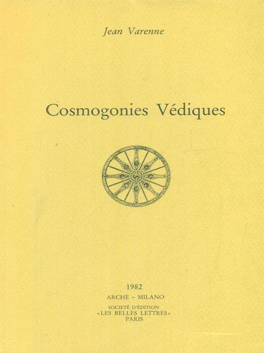 Cosmogonies vediques - Jean Varenne - copertina