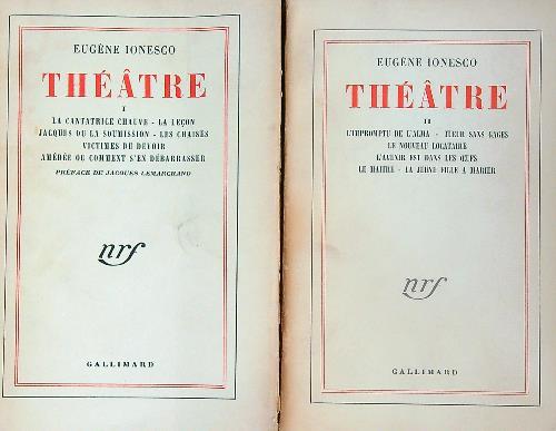 Theatre. 2vv - Eugene Ionesco - copertina