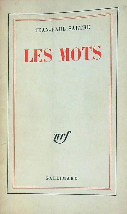 Les mots - Jean-Paul Sartre - copertina