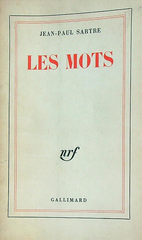 Les mots - Jean-Paul Sartre - copertina