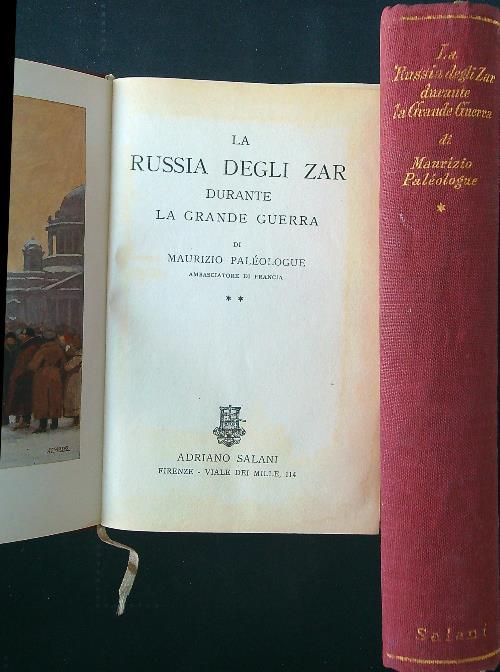 La Russia degli Zar durante la Grande Guerra 2 voll. - Maurizio Paleologue - copertina