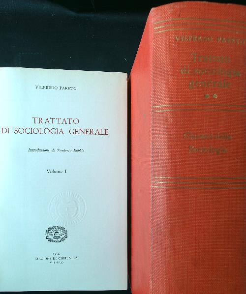 Trattato di sociologia generale 2vv - Vilfredo Pareto - copertina