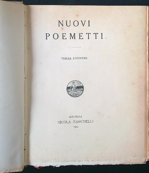 Nuovi poemetti - copertina