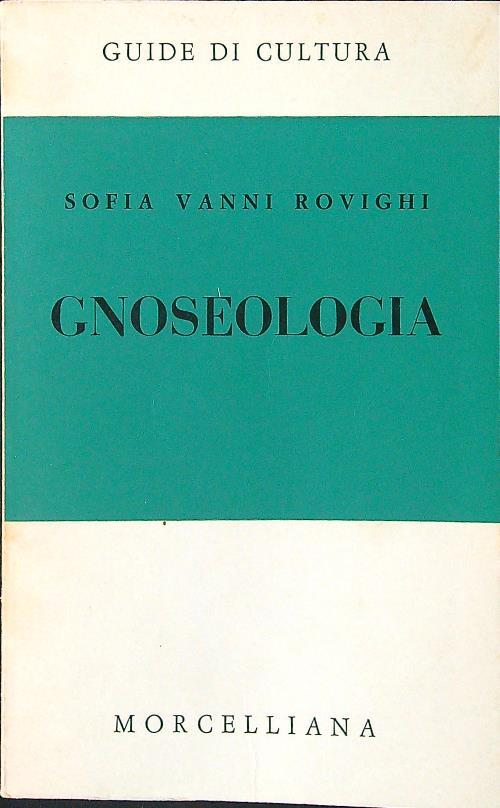 Gnoseologia - Sofia Vanni Rovighi - copertina