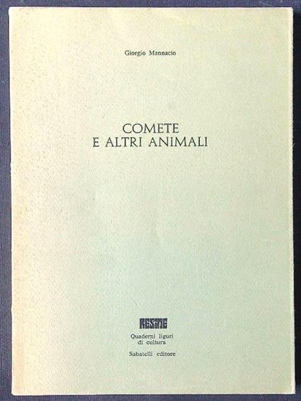 Comete e altri animali - Giorgio Mannacio - copertina