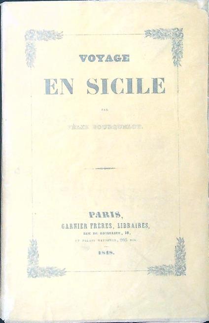 Voyage en Sicile - Felix Bourquelot - copertina