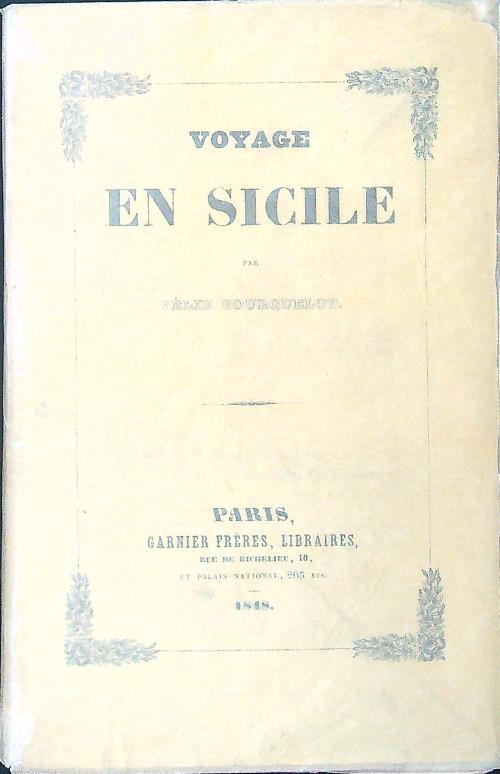 Voyage en Sicile - Felix Bourquelot - copertina