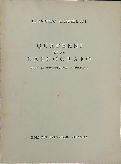 Quaderni di un calcografo - Leonardo Castellani - copertina