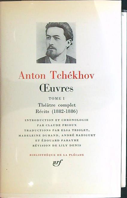 Oeuvres tome 1 - Anton Tchekhov - copertina