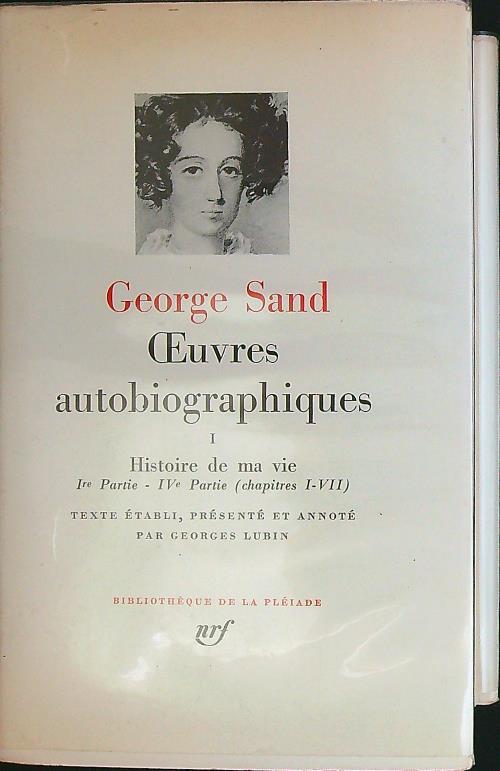 Oeuvres autobiographiques - George Sand - copertina