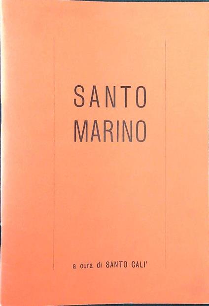 Santo Marino - Santo Calì - copertina