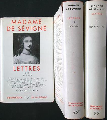 Lettres 3 tomes - Madame de Sevignè - copertina