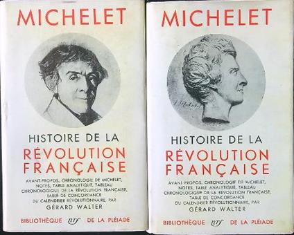 Histoire de la Revolution Francaise 2 voll. - Michelet - copertina